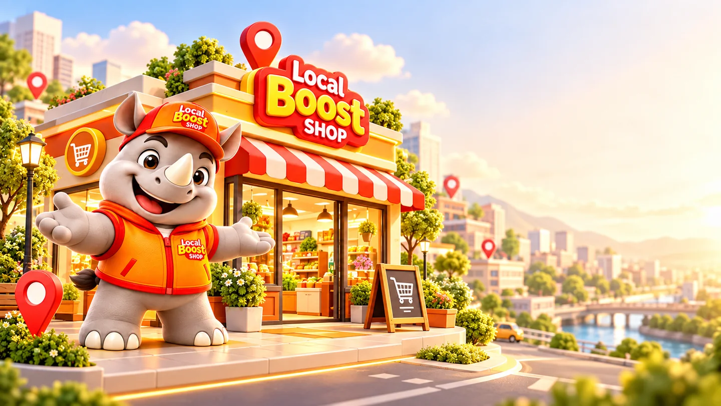 น้องไรโนต้อนรับลูกค้าที่หน้าร้าน Local Boost